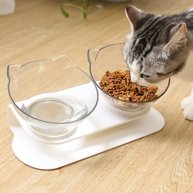 Elevated Double Cat Bowl